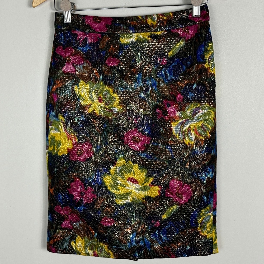 J Crew Collection Silk Blend‎ Pencil Skirt Womens Size 00 Style 96931 $168 USD